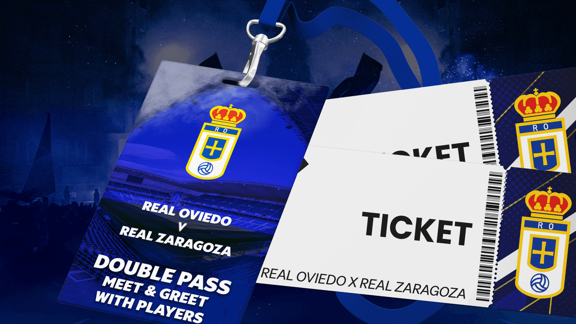 Double Pass to Real Oviedo x Real Zaragoza + Meet & Greet with Players - May 18, 2025
