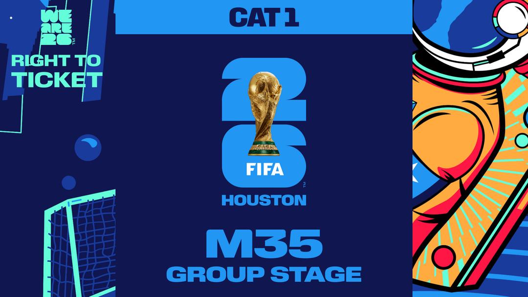 Collectible also valid as Right To Ticket Category 1 for M35 Houston