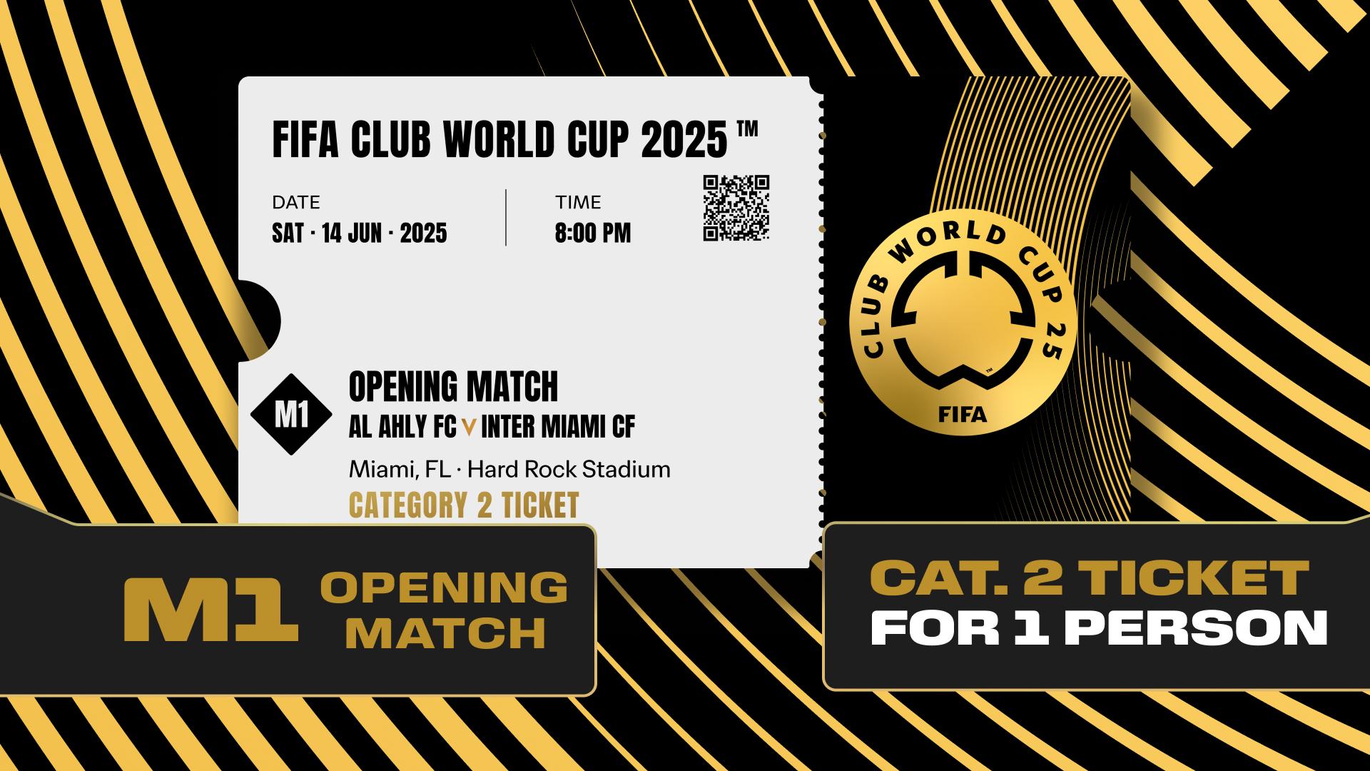 Coleccionable válido como entrada para la FIFA Club World Cup 2025™ M1 Al Ahly vs Inter Miami