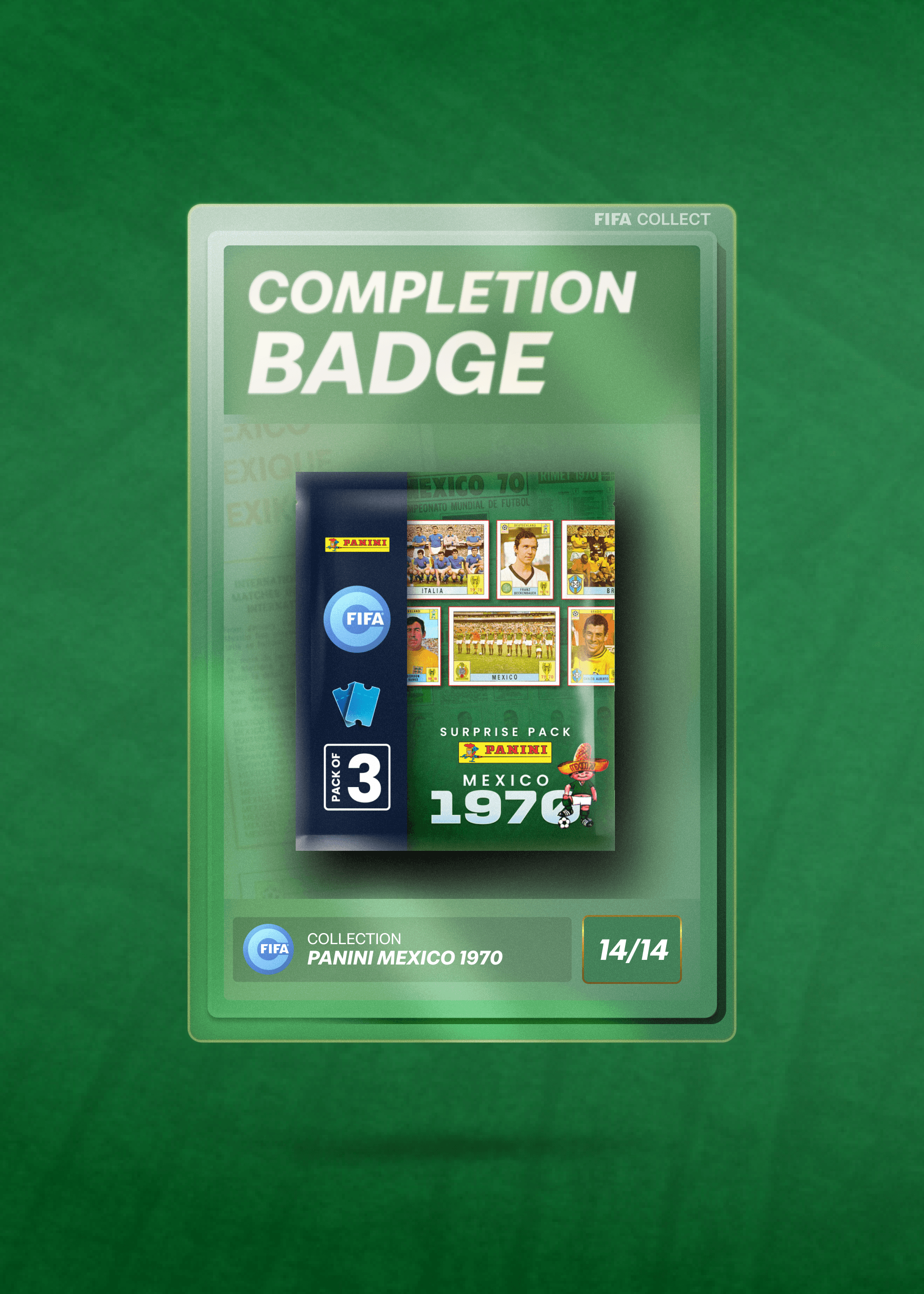 Surprise - Panini Mexico 1970 Challenge - Seal of Collection Completion