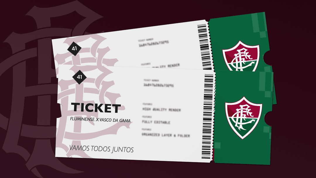 Reward card valid for a pair of tickets to Fluminense vs Vasco da Gama