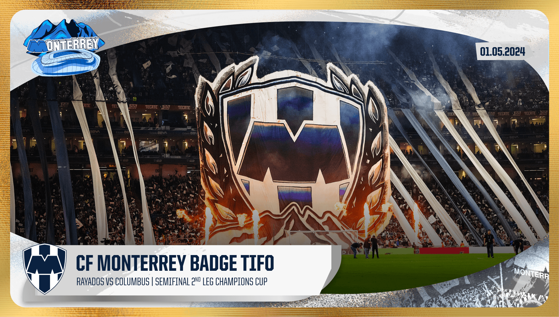 CF Monterrey Badge TIFO