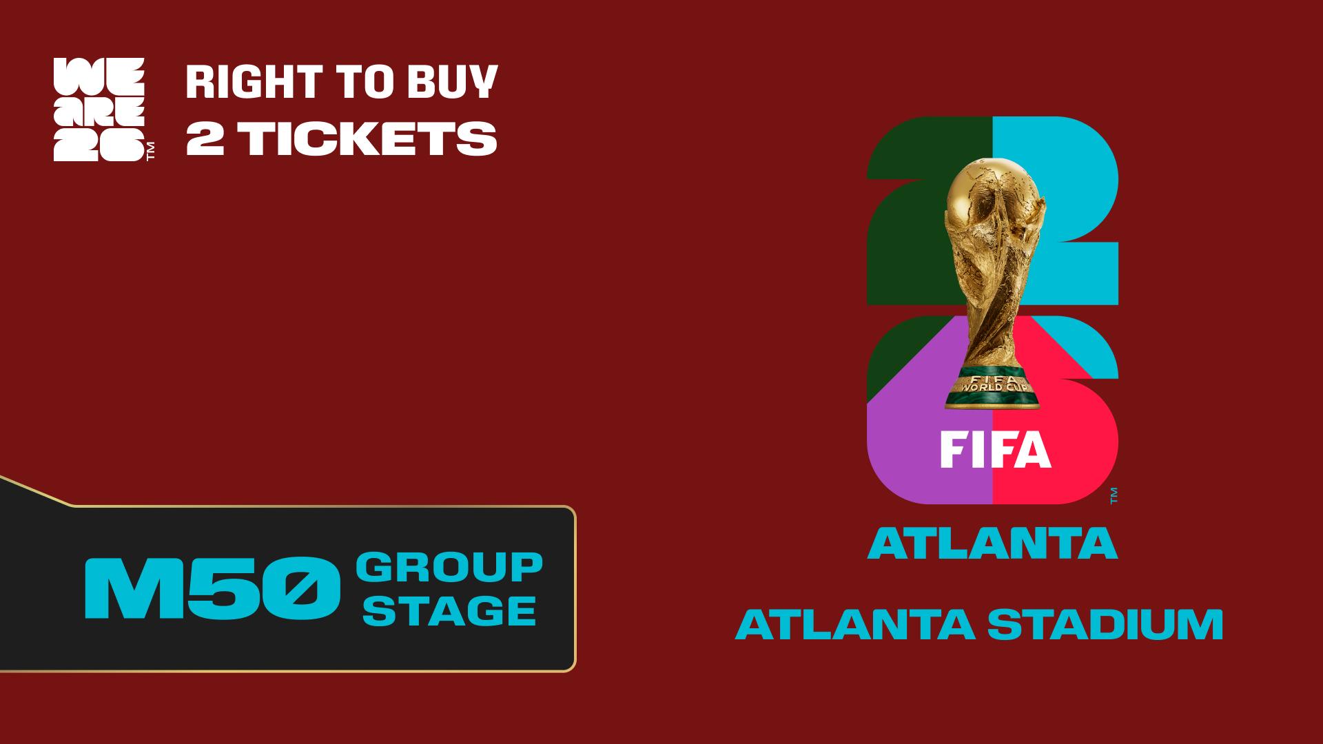 Collectible also valid as RTB for 2 tickets to M50 Atlanta