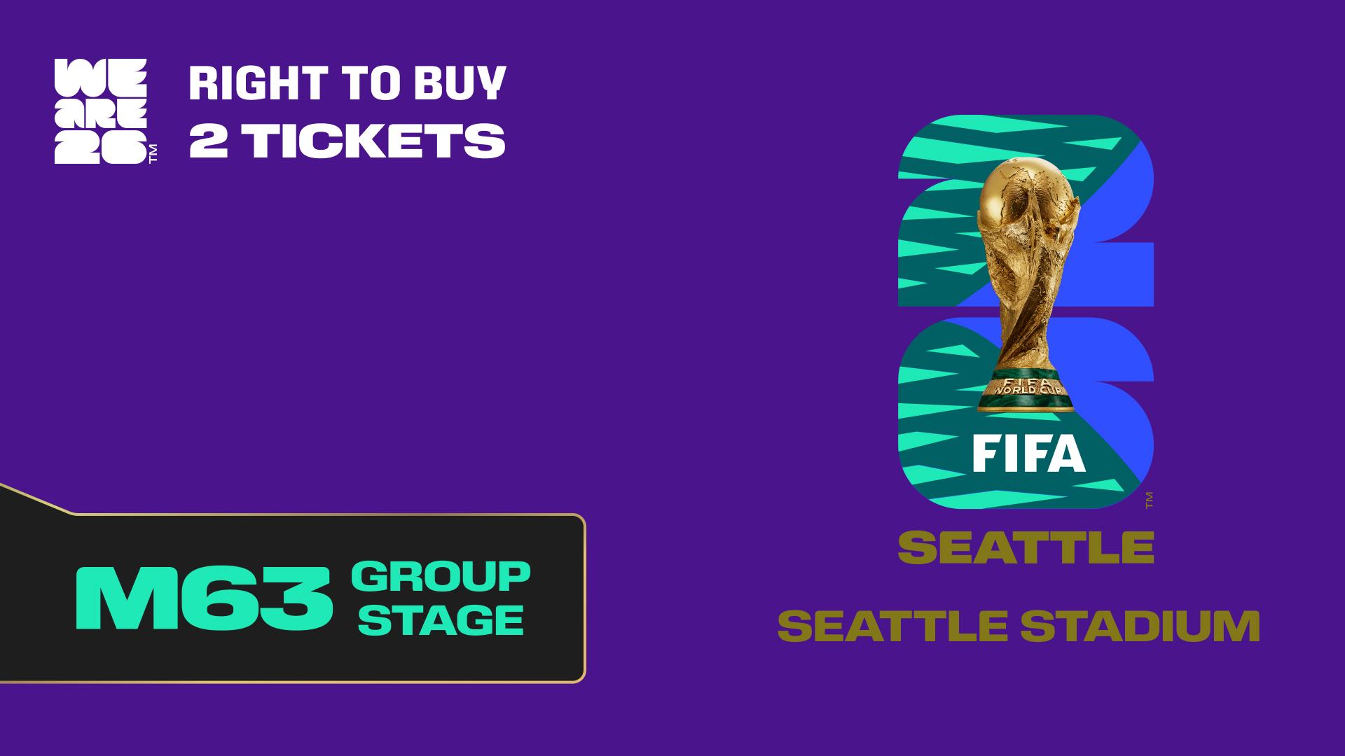 Collectible also valid as RTB for 2 tickets to M63 Seattle
