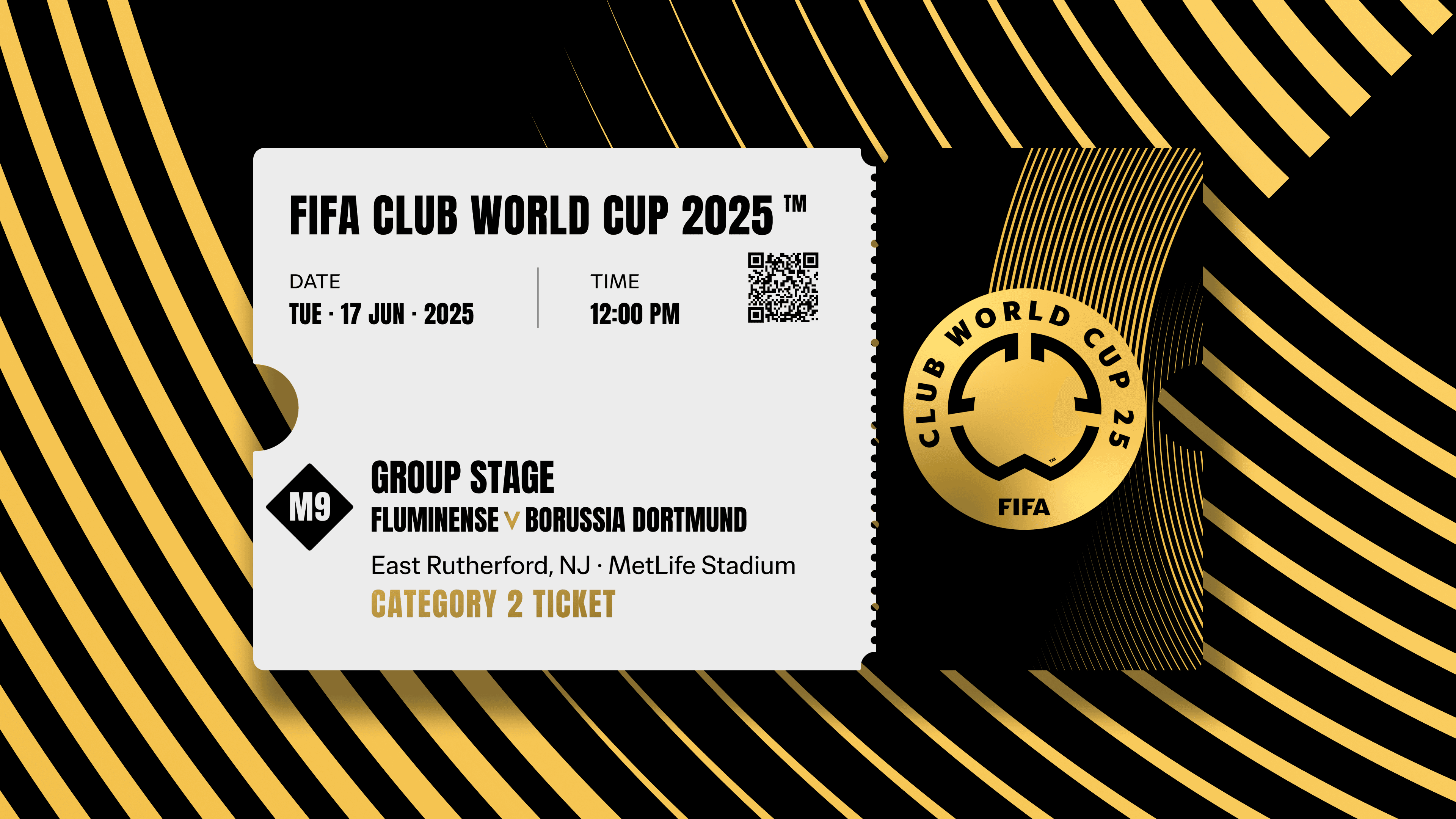 Collectible valid as two tickets to FIFA Club World Cup 2025™ M9 Fluminense vs Borussia Dortmund