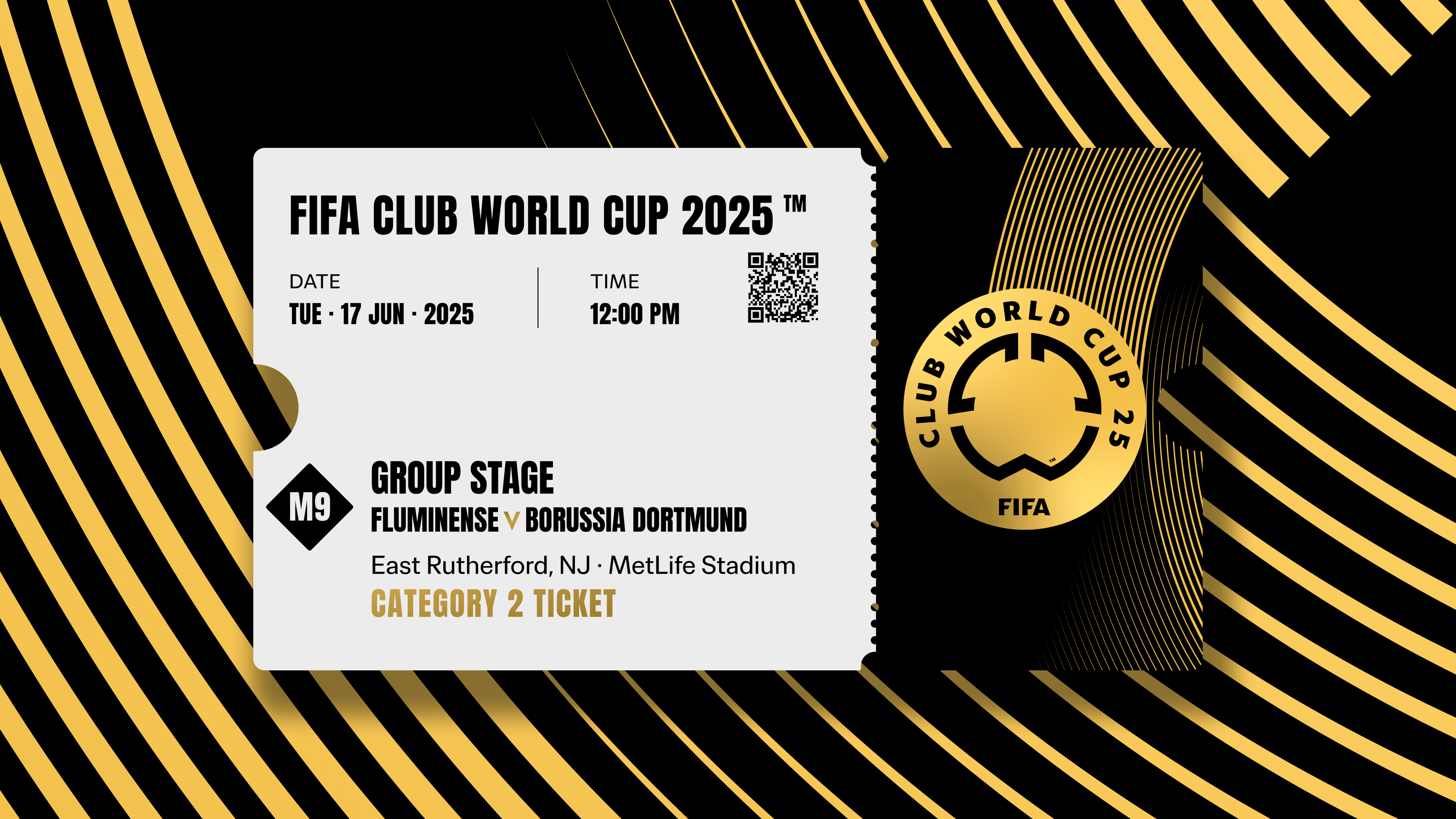 Collectible valid as a ticket to FIFA Club World Cup 2025™ M9 Fluminense vs Borussia Dortmund