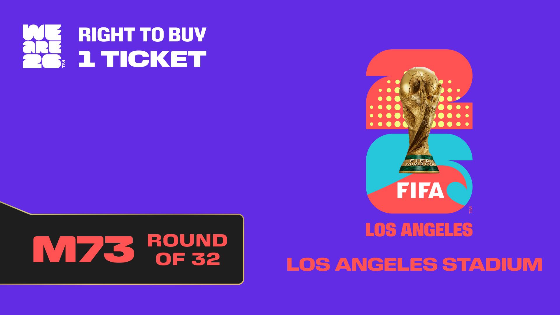 Collectible also valid as RTB for 1 ticket to M73 Los Angeles