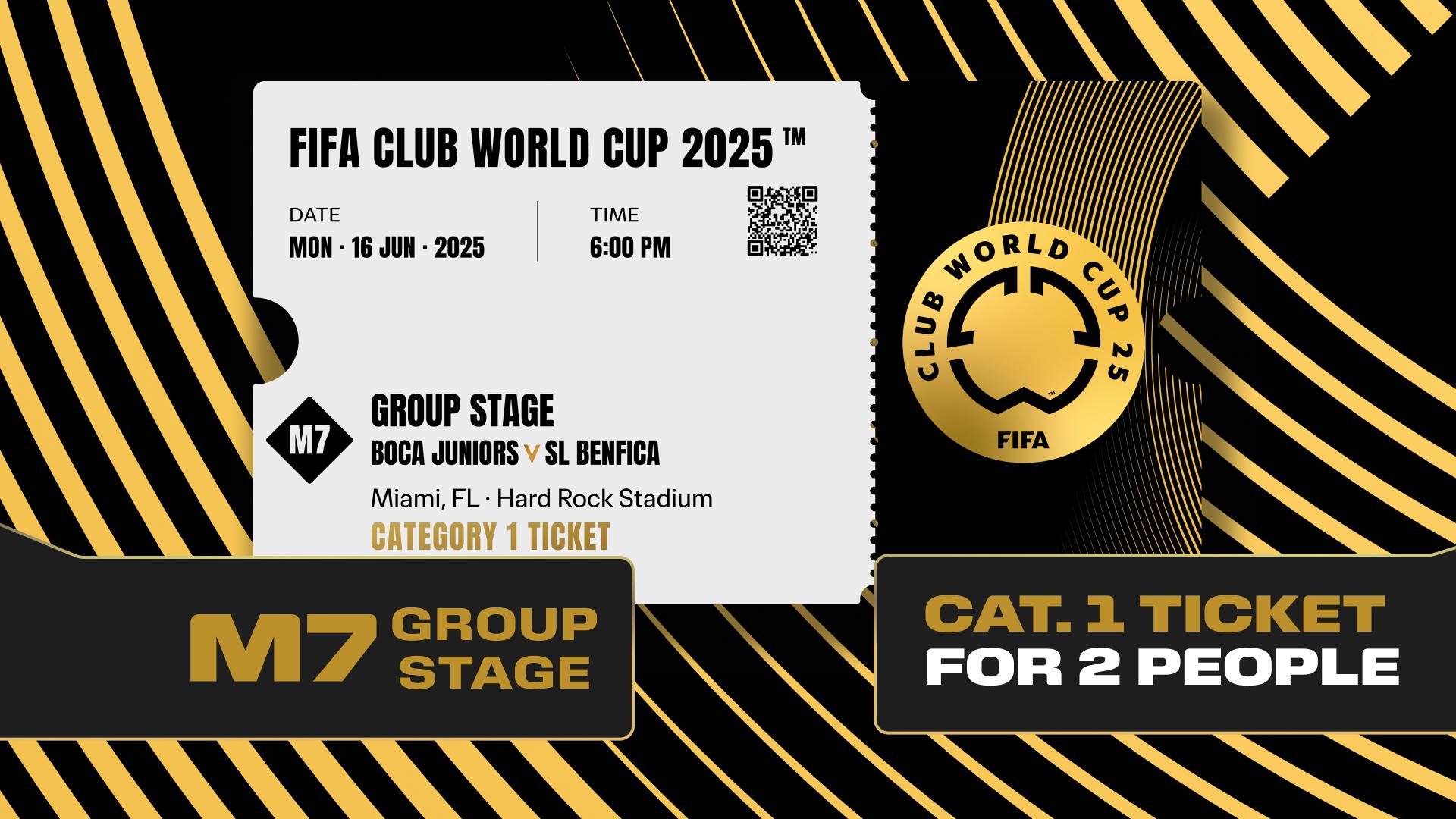 Combo Reward: 2x Tickets FIFA Club World Cup 2025™ M7 + 2x RTB M42 to FIFA World Cup 26™