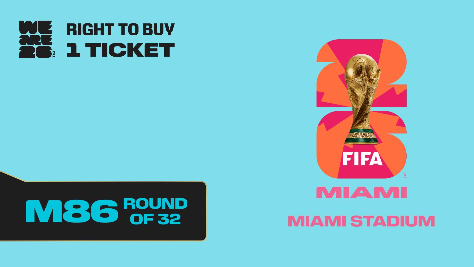 Collectible also valid as RTB for 1 ticket to M86 Miami