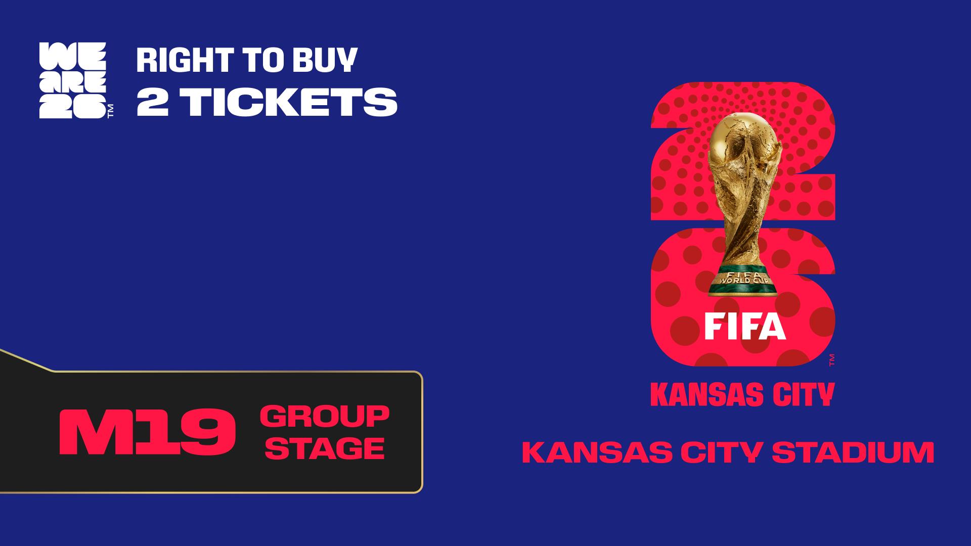 Collectible also valid as RTB for 2 tickets to M19 Kansas City