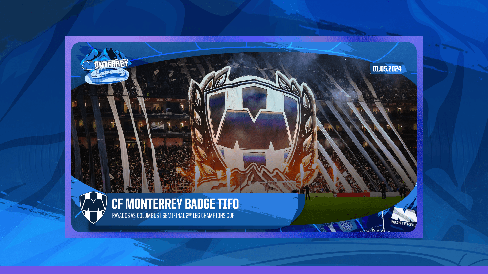 CF Monterrey Badge TIFO