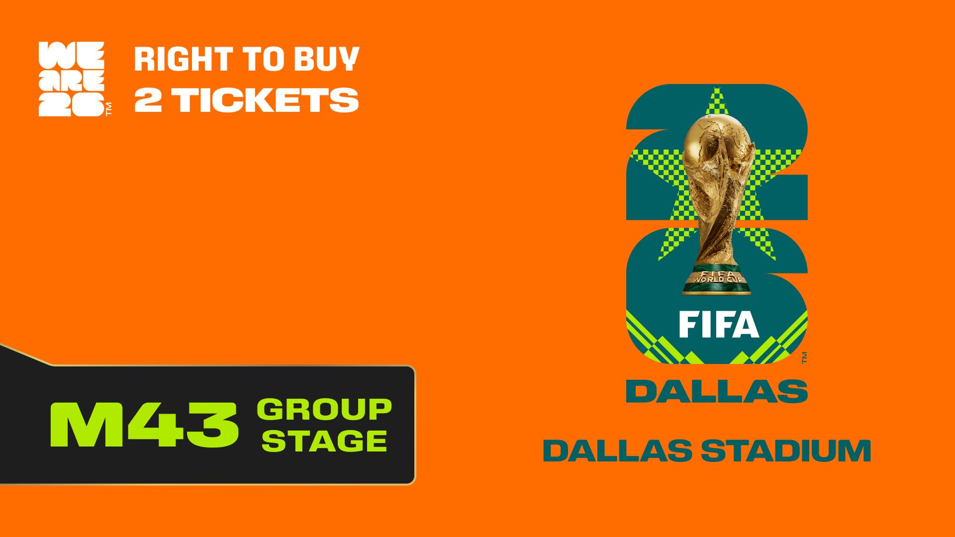 Collectible also valid as RTB for 2 tickets to M43 Dallas