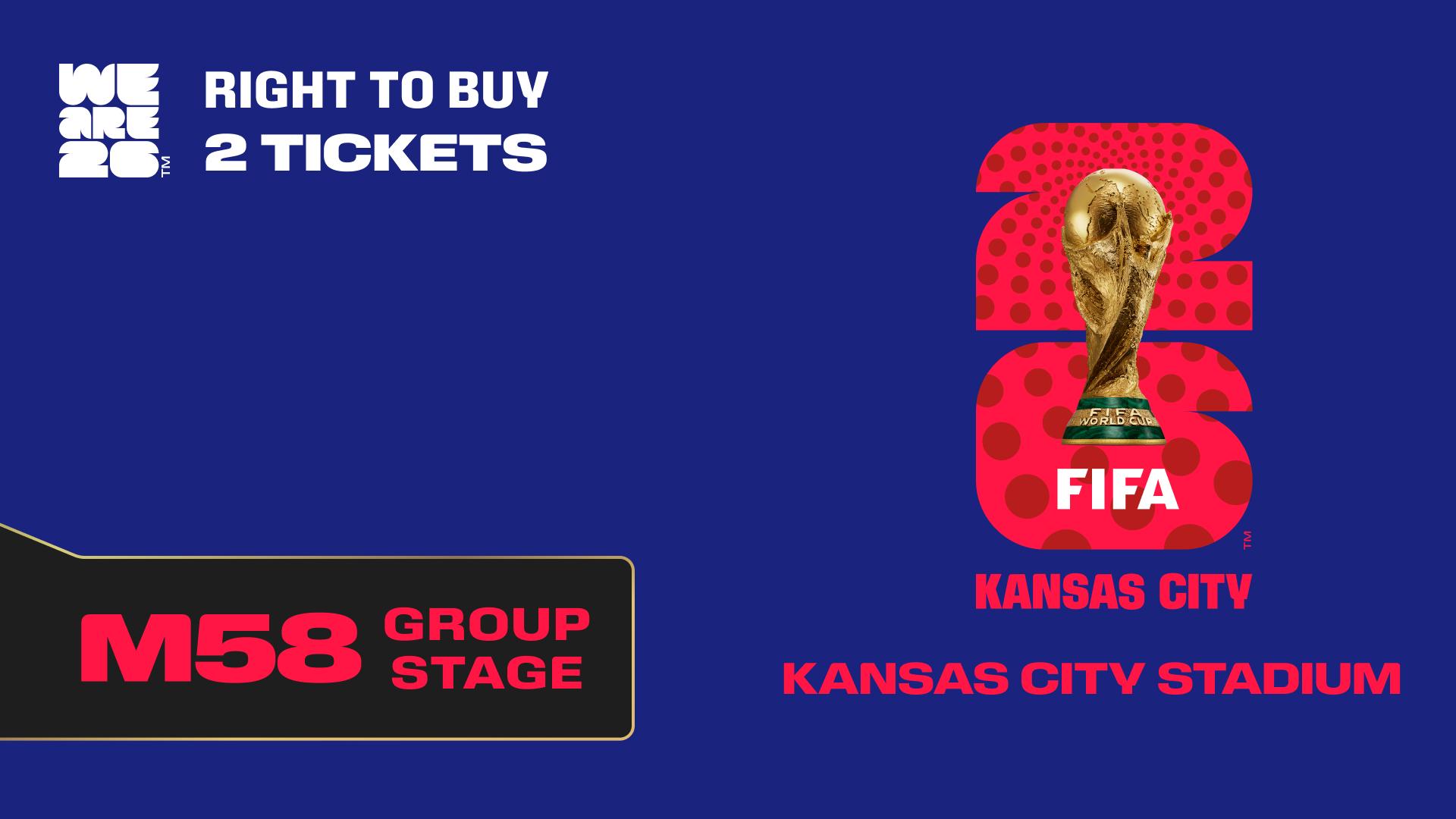 Collectible also valid as RTB for 2 tickets to M58 Kansas City