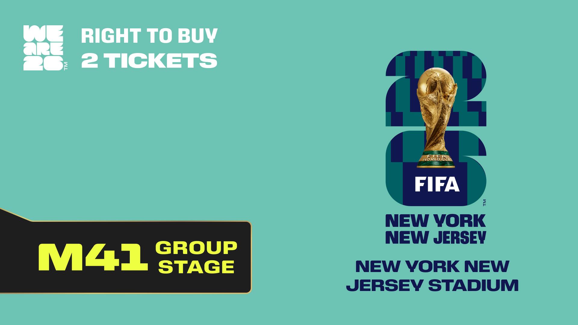 Collectible also valid as RTB for 2 tickets to M41 New York