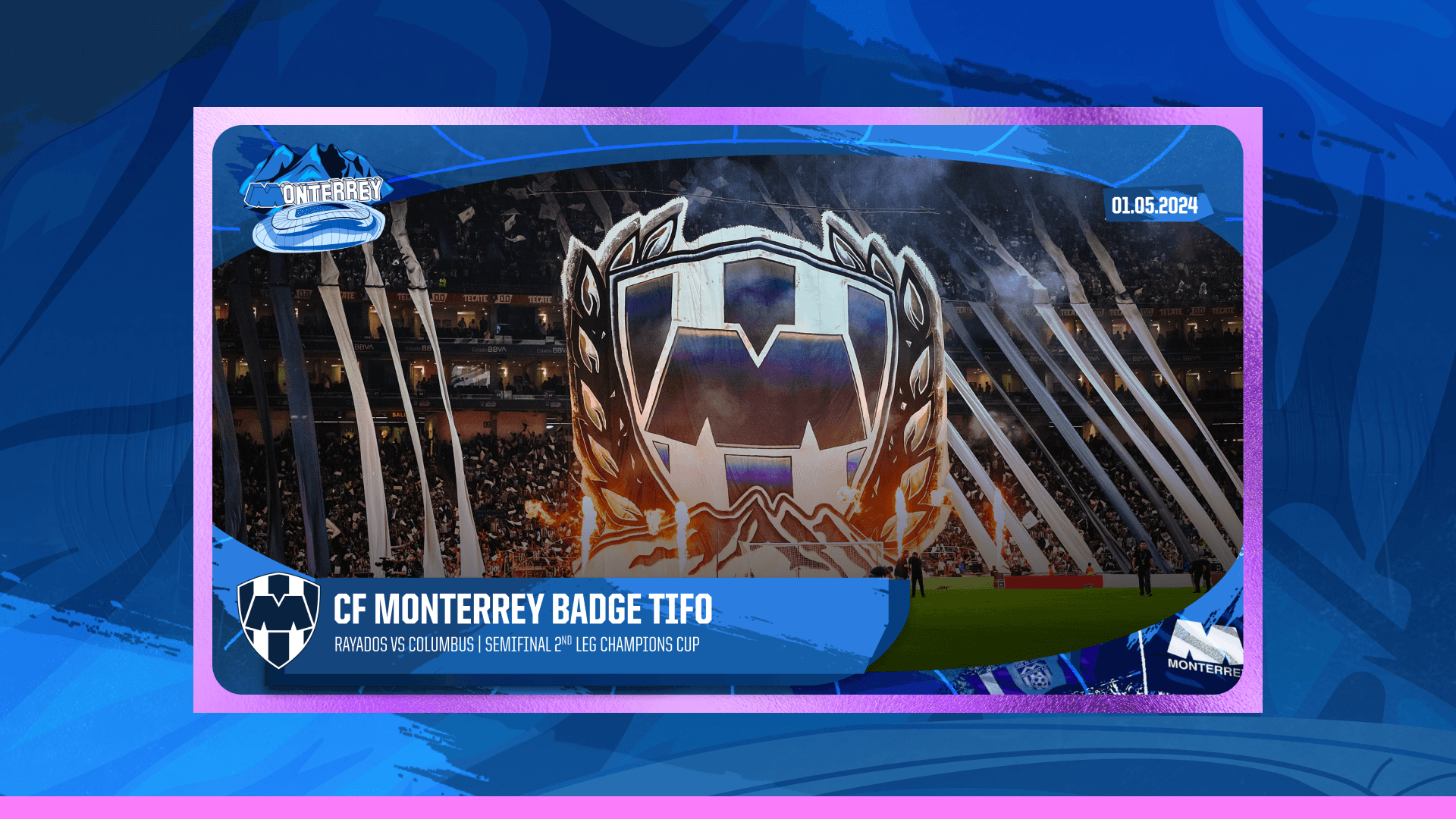 CF Monterrey Badge TIFO