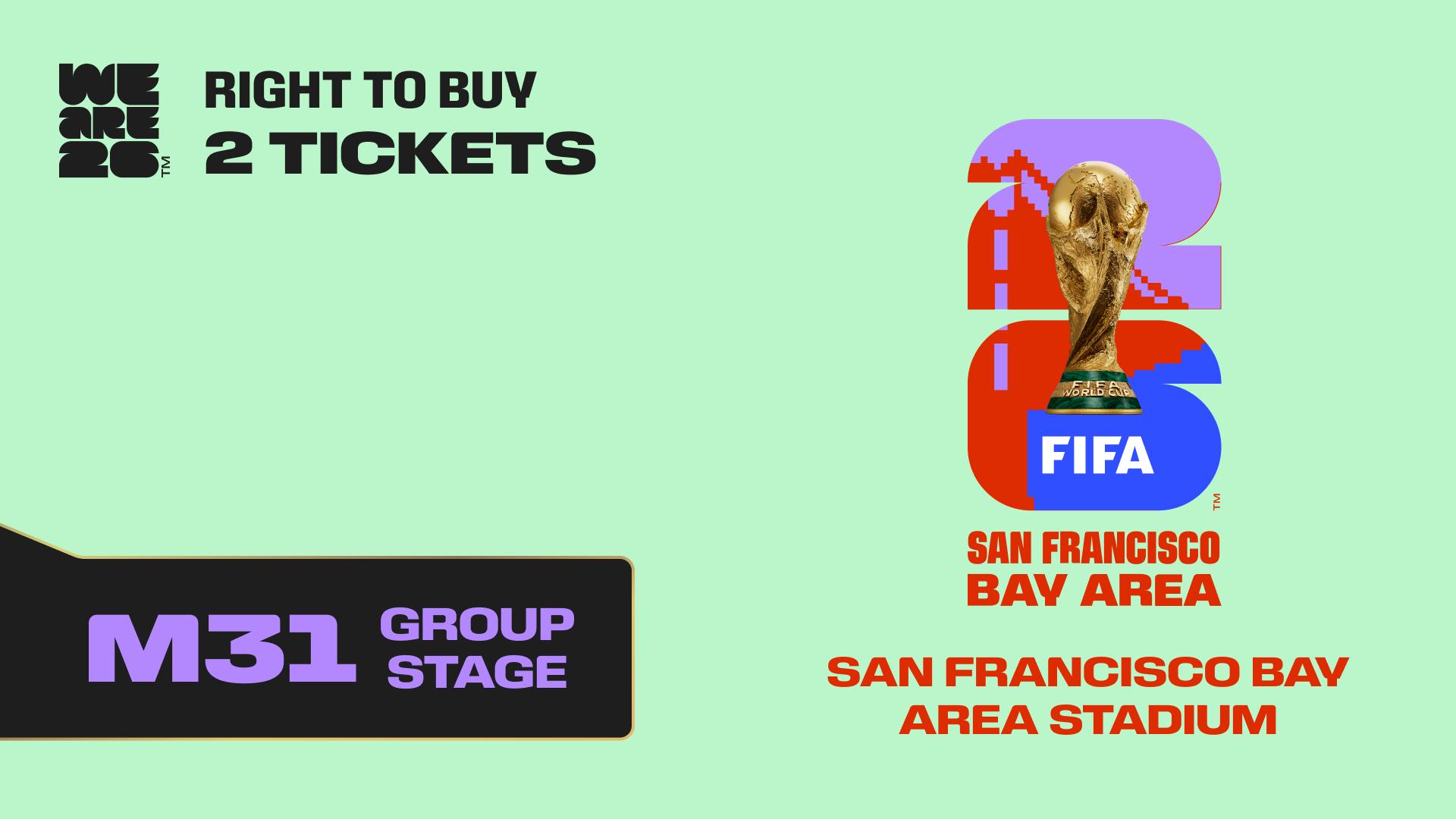 Collectible also valid as RTB for 2 tickets to M31 San Francisco