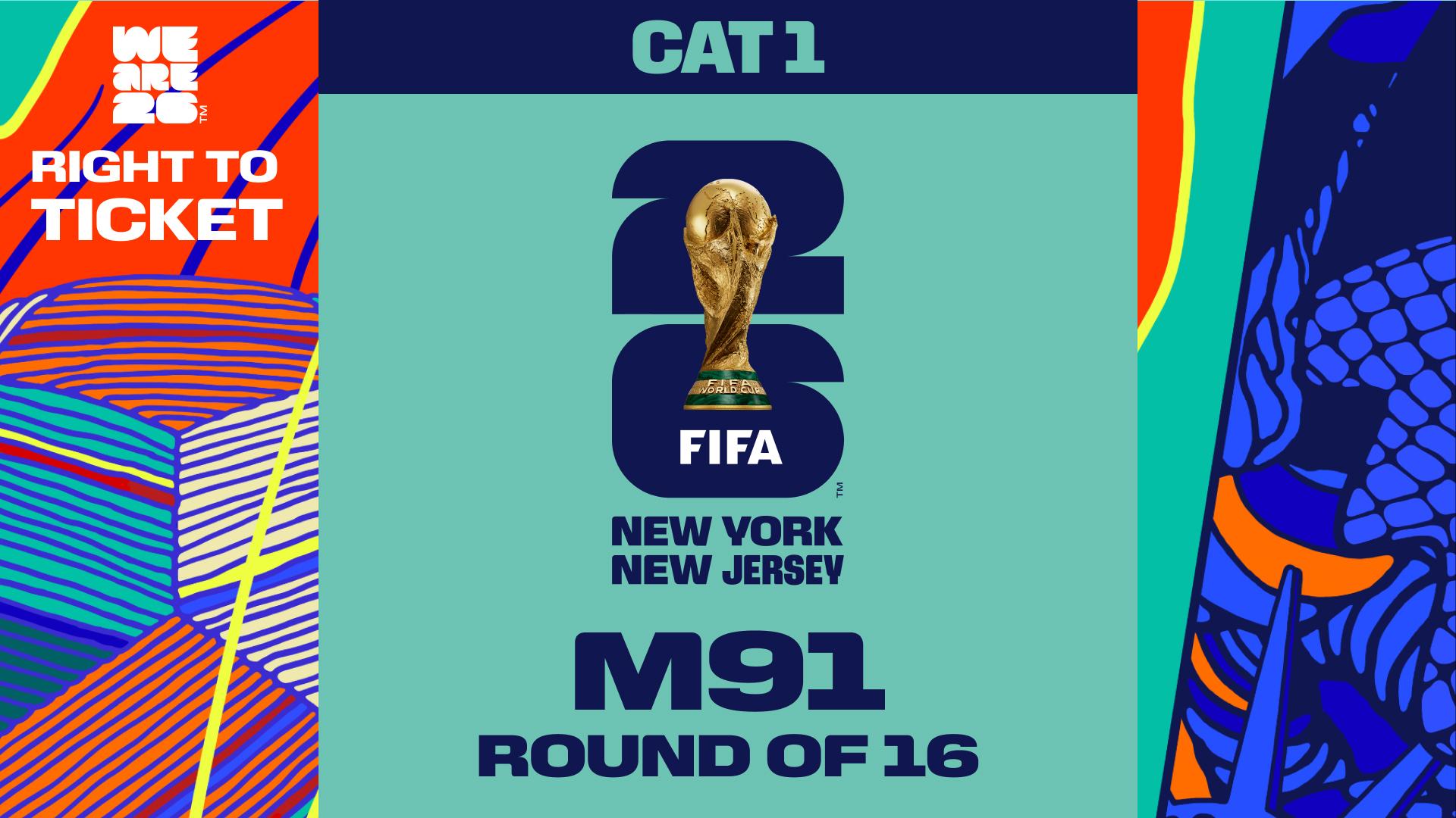 Collectible also valid as Right To Ticket Category 1 for M91 New York