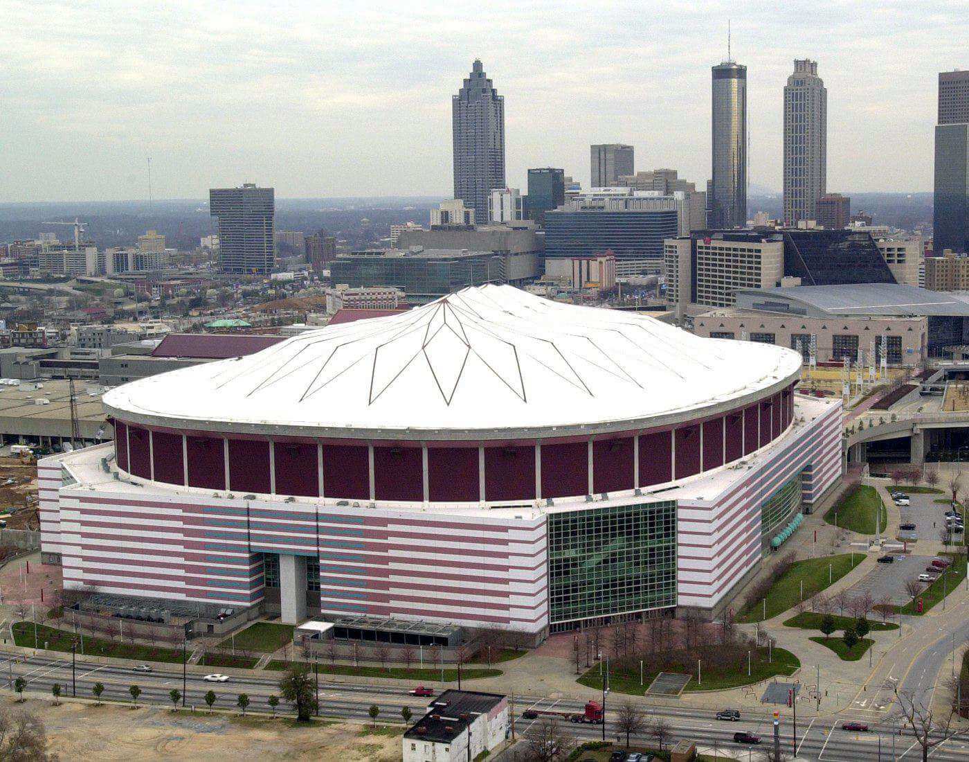 Georgia Dome Georgia Dome, a former multipurpose domed stadium in Atlanta, Georgia.